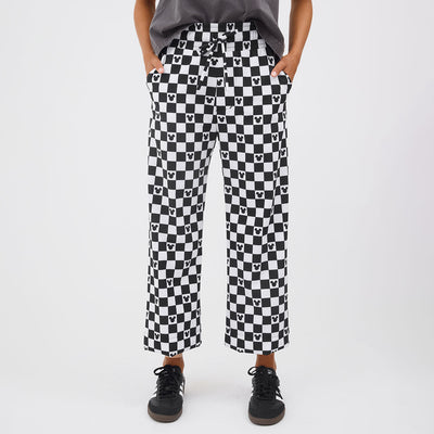 Disney Audrey Wide Leg Pants, Mickey Check