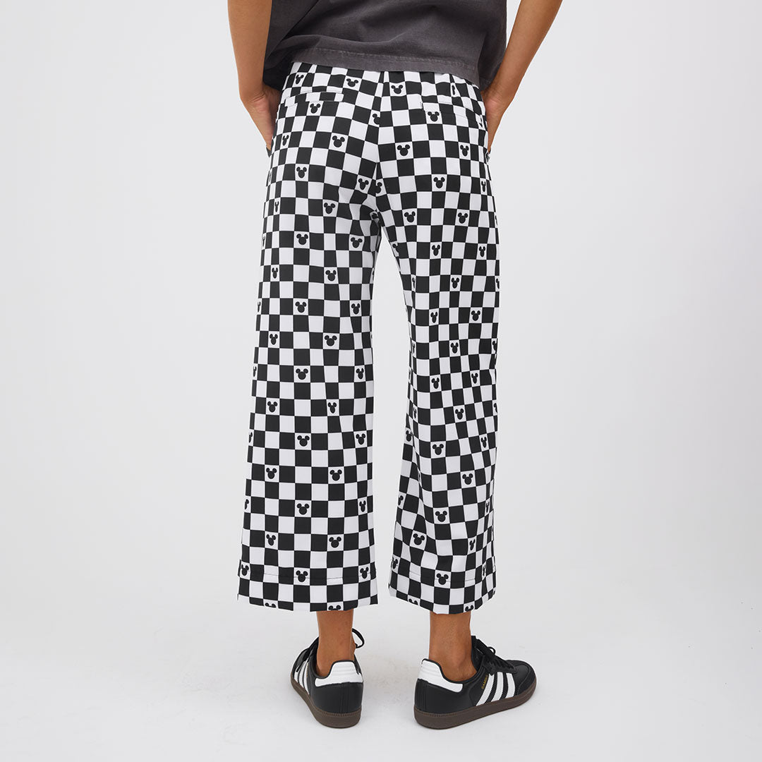 Disney Audrey Wide Leg Pants, Mickey Check - Albion Fit