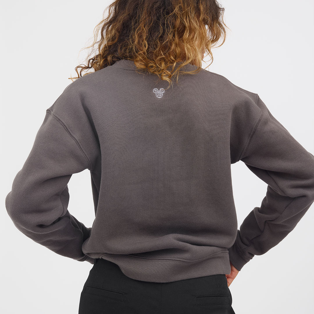 Sweat-shirt Albion Fit Pour Femme, Bleu Pervenche, Coupe Cropped, Col Rond, Manches Longues - Taille M