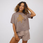 Disney Winnie The Pooh Oversized Tee, Brown