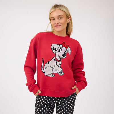Disney 101 Dalmatians Holiday Crew Sweatshirt, Red