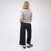 Audrey Mid Rise Wide Leg Pants, Black