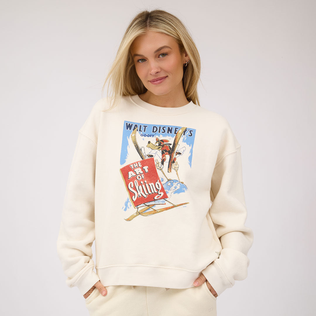 Disney Goofy Ski Crew Sweatshirt, Oat - Albion Fit