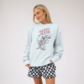 Disney Mickey Mouse Ski Crew Sweatshirt, Powder Blue