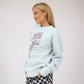 Disney Mickey Mouse Ski Crew Sweatshirt, Powder Blue