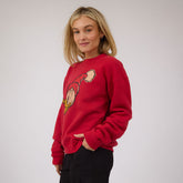 Disney Donald Duck Holiday Crew Sweatshirt, Red