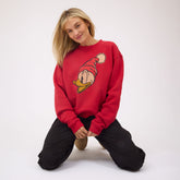 Disney Donald Duck Holiday Crew Sweatshirt, Red