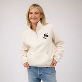 Disney Mickey Mouse Holiday Cinched 1/4 Zip, Oat