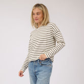 Striped Basic Long Sleeve, Pine