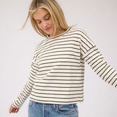 Striped Basic Long Sleeve, Pine