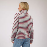 Oxford Fleece Zip-Up, Grey Stripe