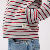 Oxford Fleece Zip-Up, Grey Stripe