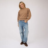 Serena Ribbed Top, Mocha