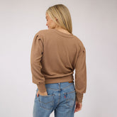 Serena Ribbed Top, Mocha