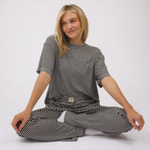 Perfect Oversized Tee, Black Stripe