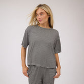 Perfect Oversized Tee, Black Stripe