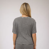 Perfect Oversized Tee, Black Stripe