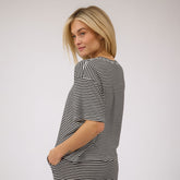 Perfect Oversized Tee, Black Stripe