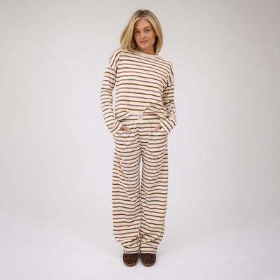 Striped Basic Long Sleeve, Mauve