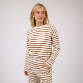 Striped Basic Long Sleeve, Mauve