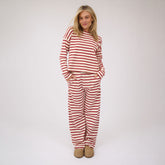 Crimson Striped Sweater