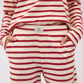 Jab Trouser, Red and Cream Stripe