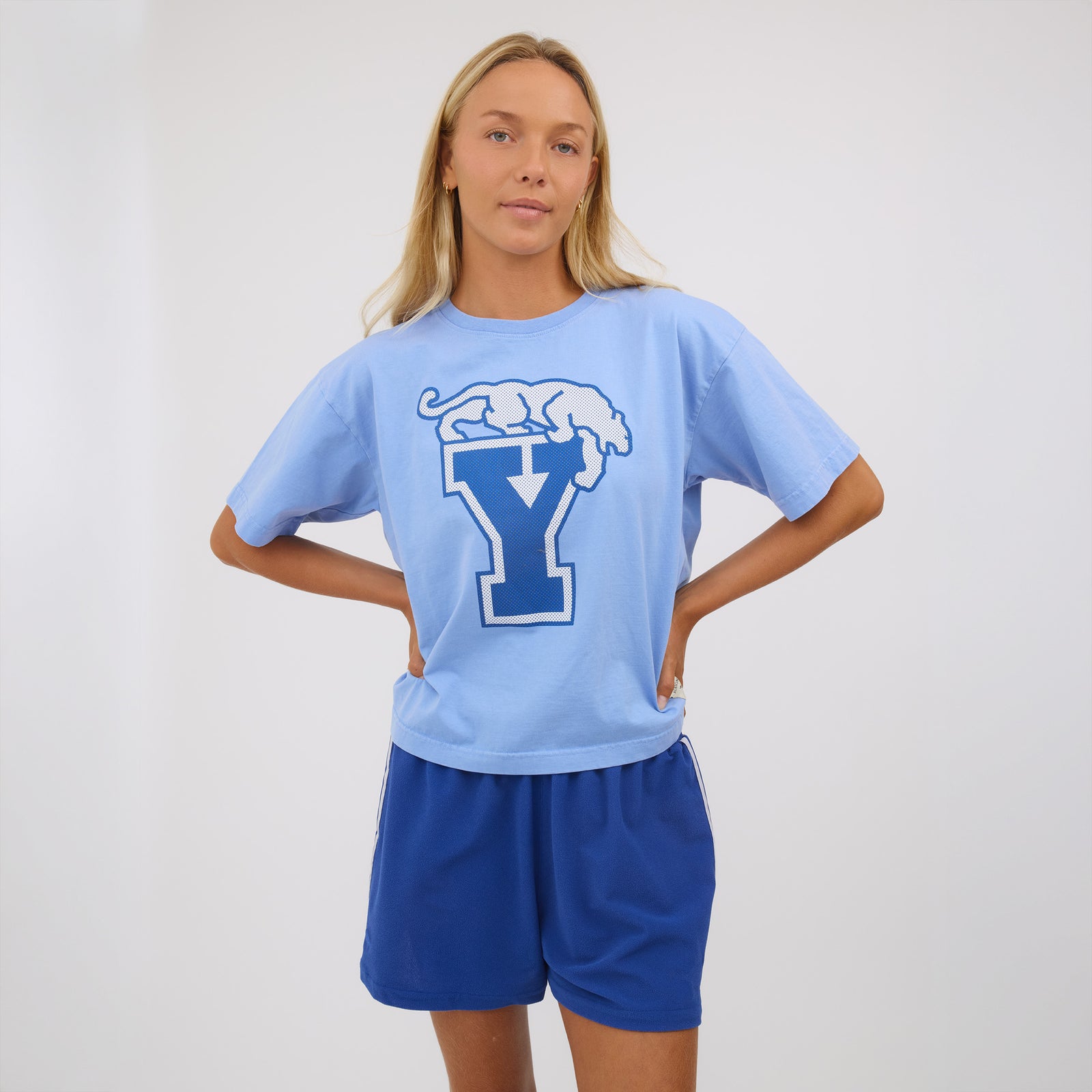 BYU Oversized Tee, Royal - Cougar Y