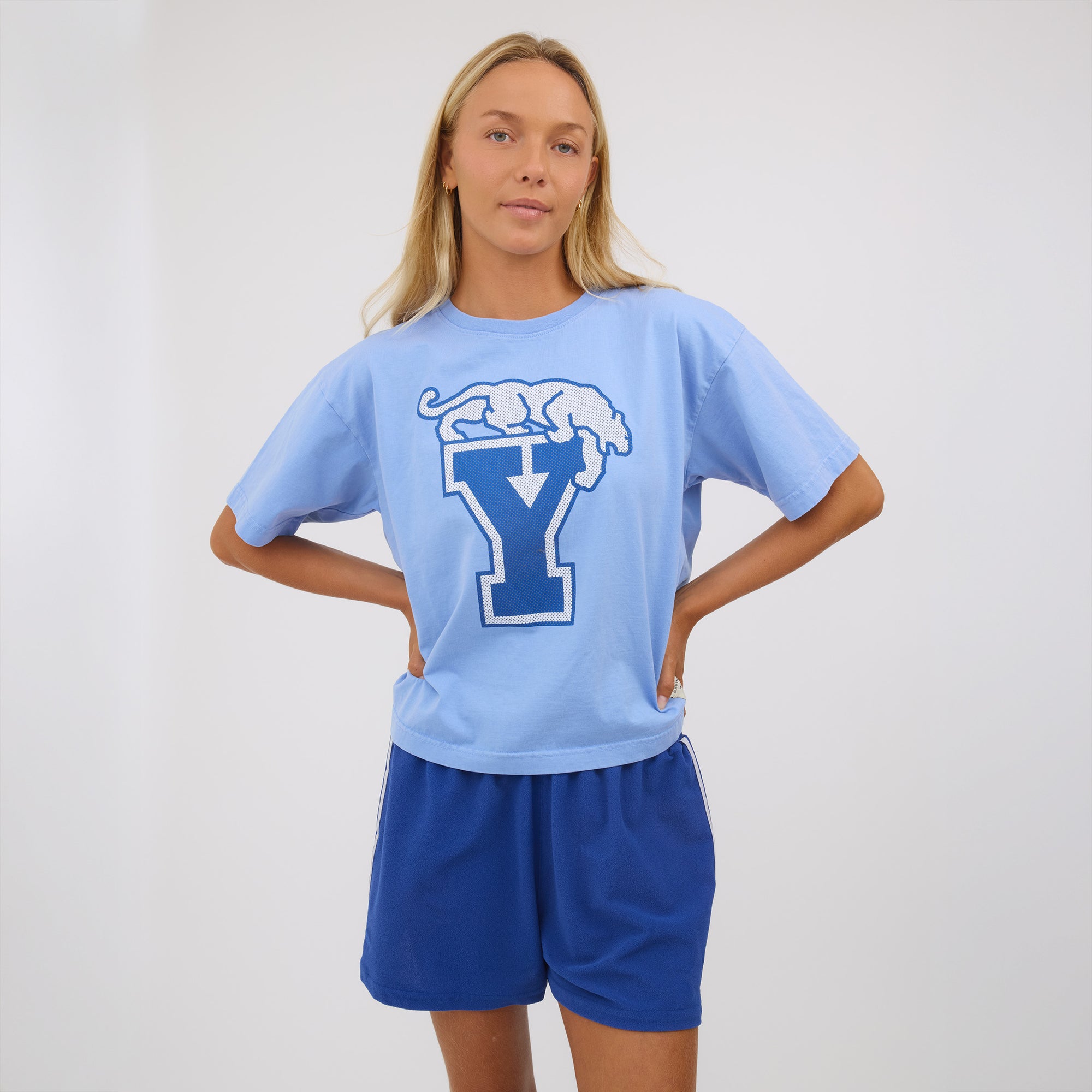 BYU Oversized Tee, Royal - Cougar Y