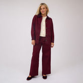 Button Trouser, Burgundy