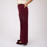 Button Trouser, Burgundy