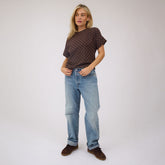 Boss Tee, Black/Brown Polka Dot