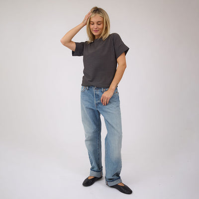 Boss Tee, Olive Gingham