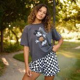 Disney Mickey Lake Shorts, Black Check