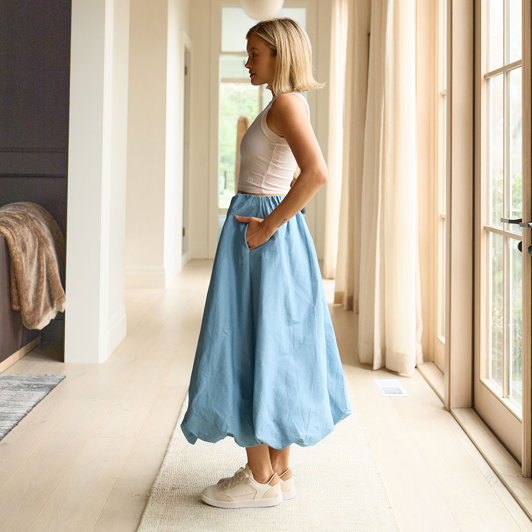Betty Bubble Skirt, Chambray - Albion Fit