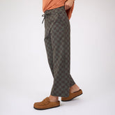 Audrey Wide Leg Pants, Olive Check