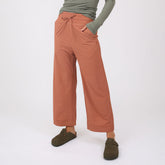 Audrey Wide Leg Pants, Pumpkin Gingham