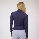 Tessa Long Sleeve, Navy Rib
