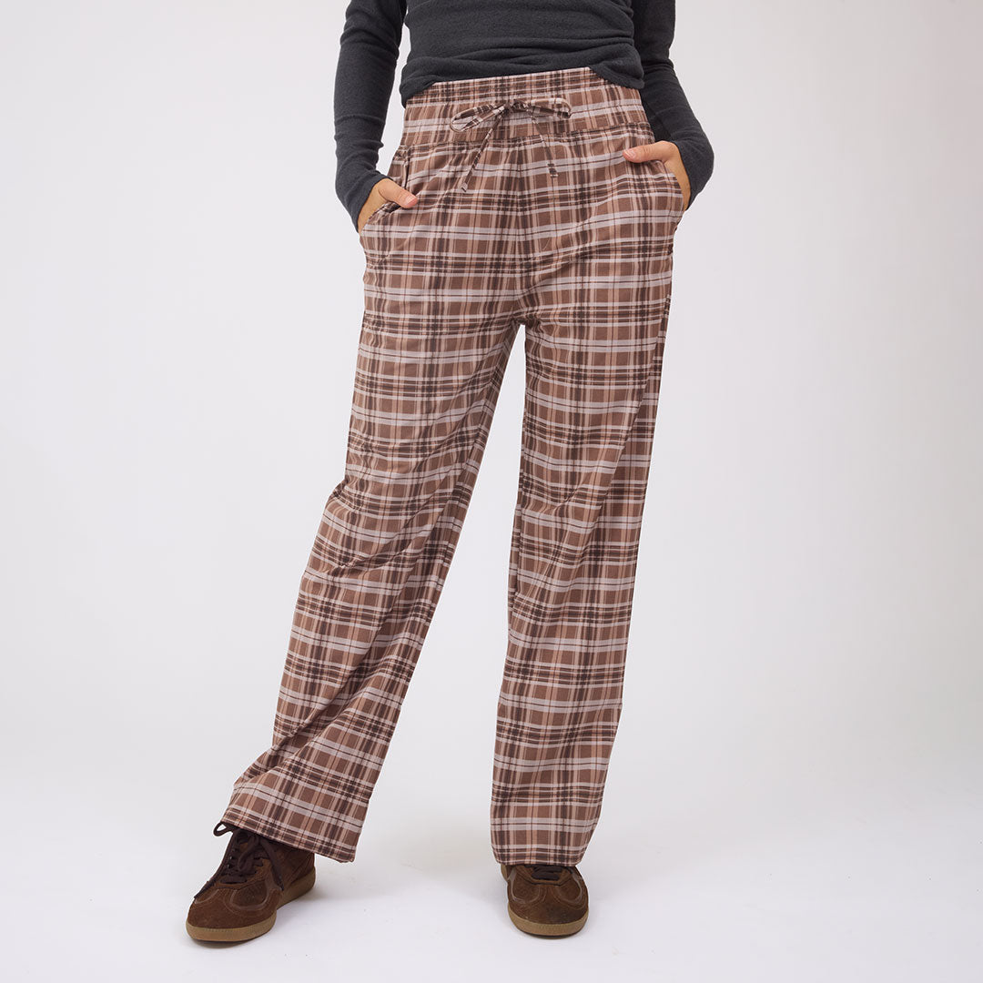 ANDMARY Ribbon check mini pants ブラウン S ANDMARY】Ribbon check