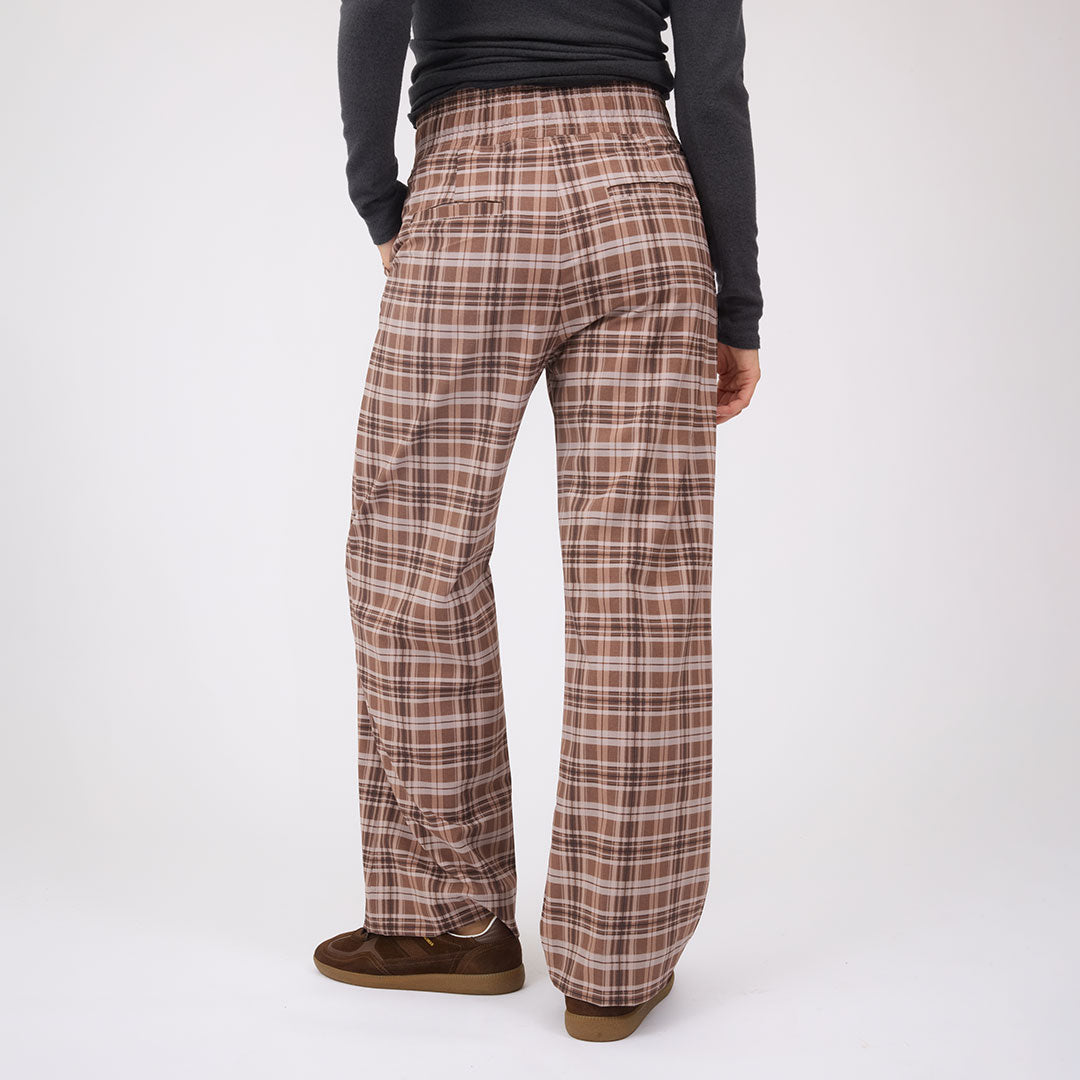 Audrey Trouser, Toffee Plaid - Albion Fit