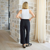 Audrey Mid Rise Wide Leg Pants, Black