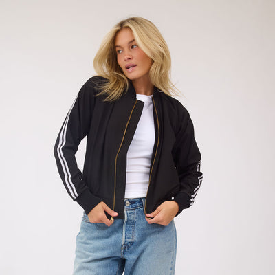 Track Bomber, Black and White Stripe