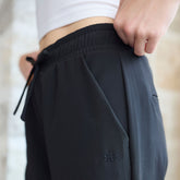 Audrey Mid Rise Wide Leg Pants, Black