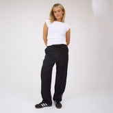Trouser Track Pants, Black and White Stripe