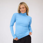 Tessa Long Sleeve, Bright Blue Rib