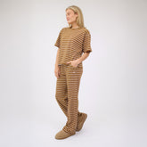 Perfect Oversized Tee, Brown Stripe