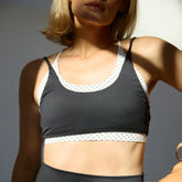 Double Exhale Bra, Black Dot
