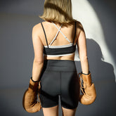 Double Exhale Bra, Black Dot