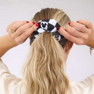Disney Scrunchie, Mickey Black Check