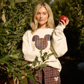 Disney Mickey Plaid Crew Sweatshirt, Natural