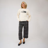 Audrey Mid Rise Wide Leg Pants, Aspen Plaid